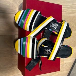 Salvatore Ferragamo Multi Color Heels